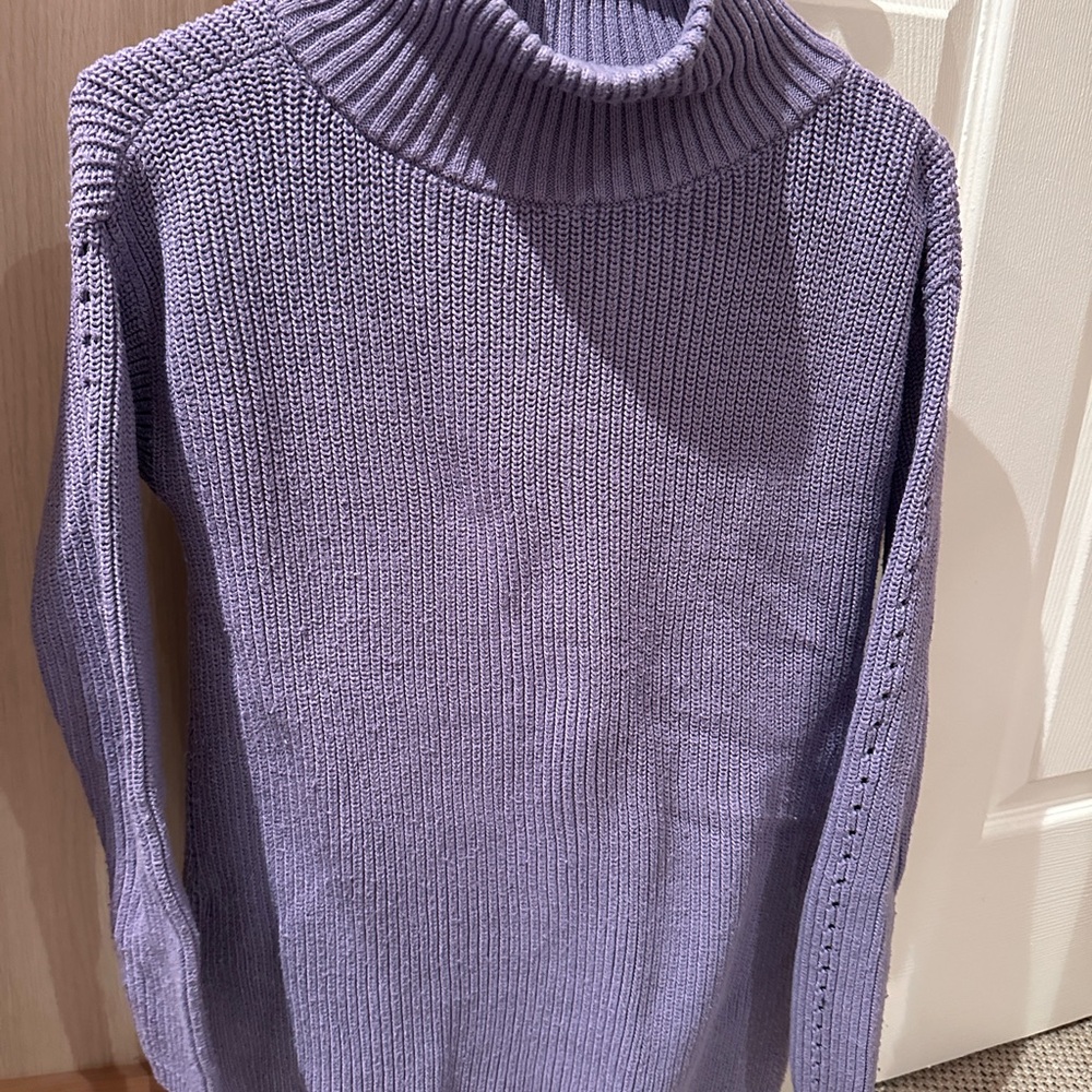 Lord & Taylor Lavender Turtleneck Sweater - Picture 1 of 6